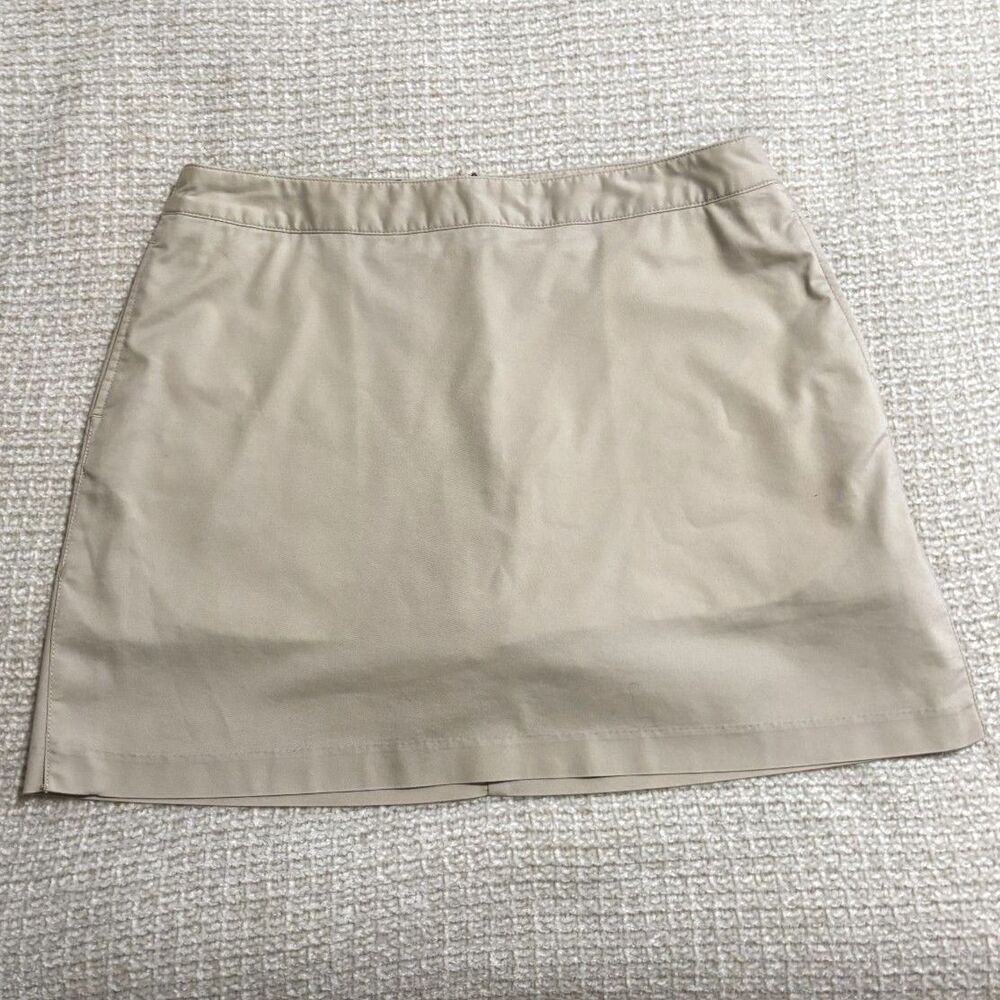Adidas Golf Skort Womens 10 Khaki Stretch Built In Shorts Tennis Athletic